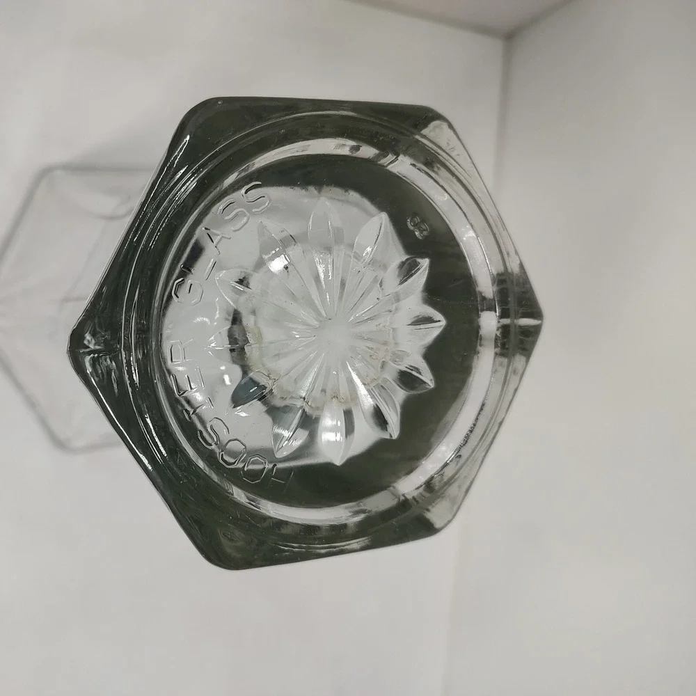 VTG HOOSIER 4041 Glass Vase Heavy 6 Side Hexagon Clear Vase Tall 10+ inch L22112